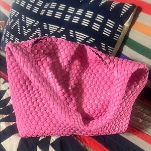 Luxurious Pink Quilted Tote Bag
